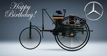 Happy Birthday Mercedes Benz &uuml;ber dem erste Auto von Daimler
